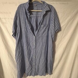 Old Navy Blue Striped Midi Dress